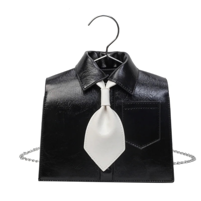 Personality shirt bag 2024 new Korean fashion designer women's crossbody Tote bag pu