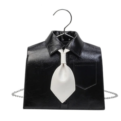 Personality shirt bag 2024 new Korean fashion designer women's crossbody Tote bag pu