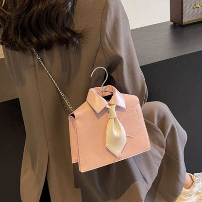 Personality shirt bag 2024 new Korean fashion designer women's crossbody Tote bag pu