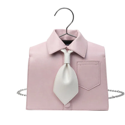 Personality shirt bag 2024 new Korean fashion designer women's crossbody Tote bag pu