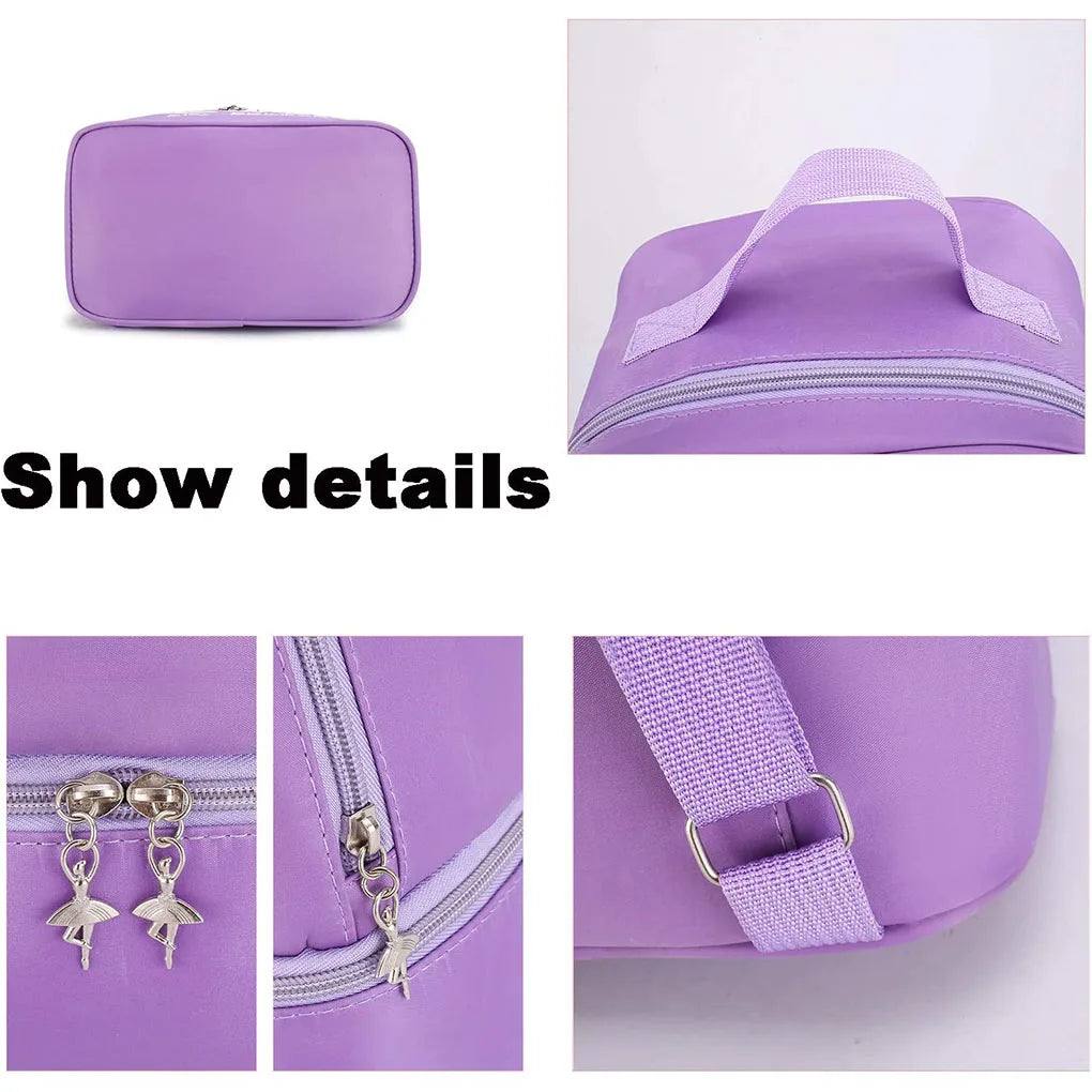 Personalized Ballet Dance Backpack for Little Girl Ballerina Purple Bag Gymnastics Latin Dance Yoga Tap Dance Jazz Storage Bag