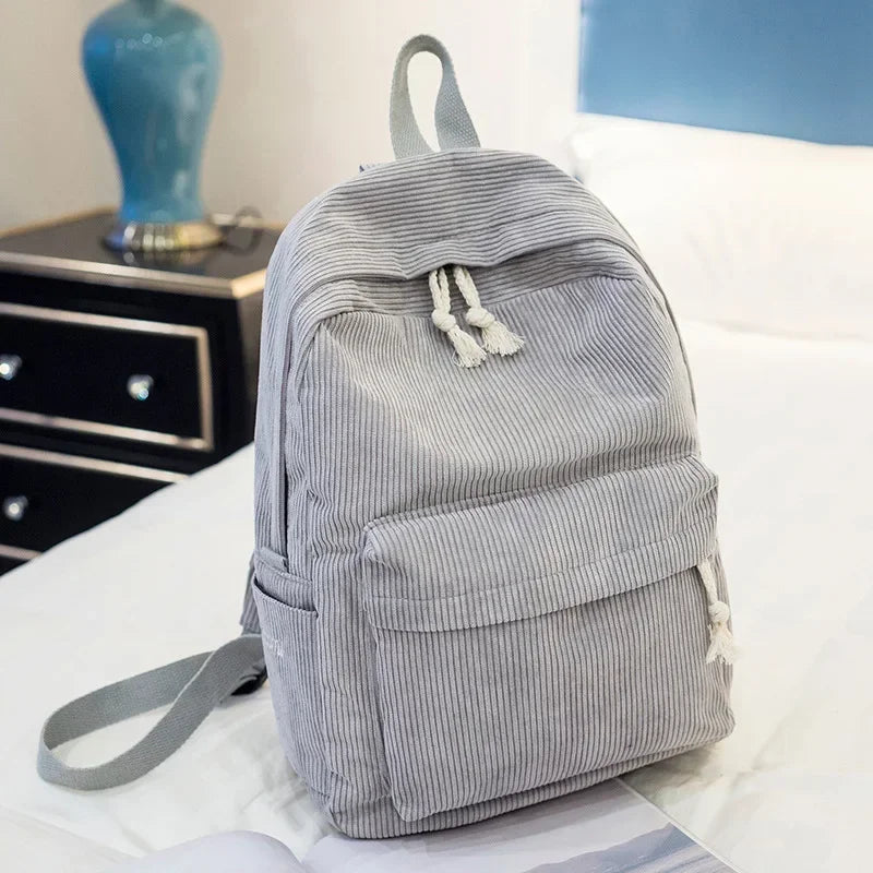 Personalized Embroidered Corduroy Large Capacity Backpack Back To School Bag Custom School Unicorn Backpack Embroidered Backpack