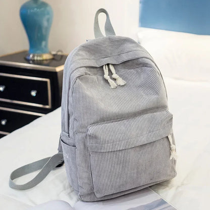 Personalized Embroidered Corduroy Large Capacity Backpack Back To School Bag Custom School Unicorn Backpack Embroidered Backpack
