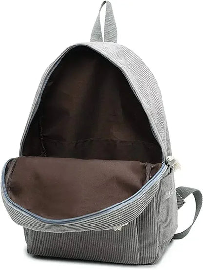 Personalized Embroidered Corduroy Large Capacity Backpack Back To School Bag Custom School Unicorn Backpack Embroidered Backpack