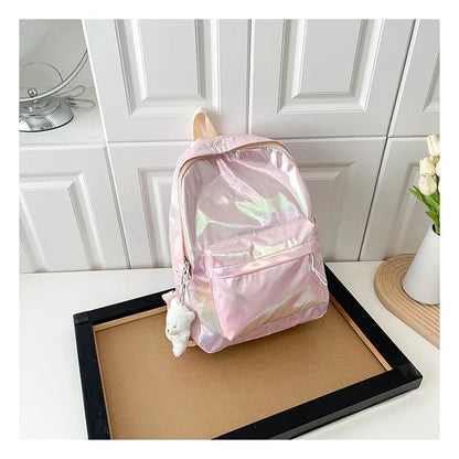 Personalized Embroidered Fashion Hologram Backpack Laser Shiny School Backpack Custom Any Name Daypack