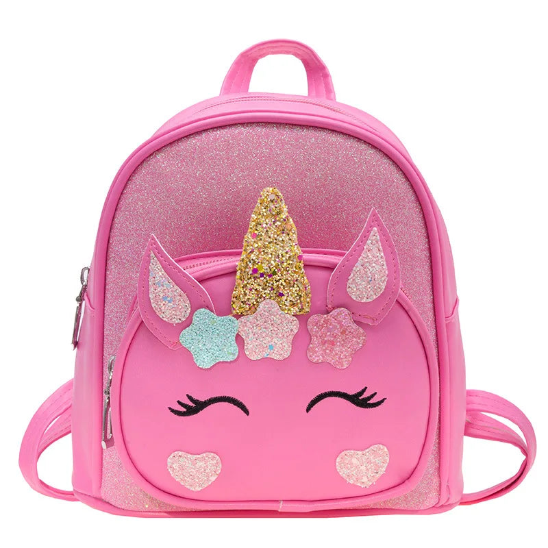 Personalized Embroidered Unicorn Backpack Custom Name Toddler School Bag Cute Cartoon Children Girl Backpack PU Outdoor Backpack