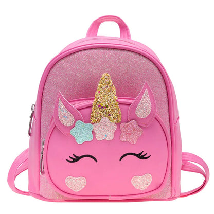 Personalized Embroidered Unicorn Backpack Custom Name Toddler School Bag Cute Cartoon Children Girl Backpack PU Outdoor Backpack