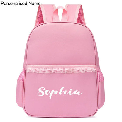 Personalized Girl Dance Bag Custom Name Nylon Backpack Pink Ballet Little Girl Storage Bag Sequin Decoration Child's School Bag