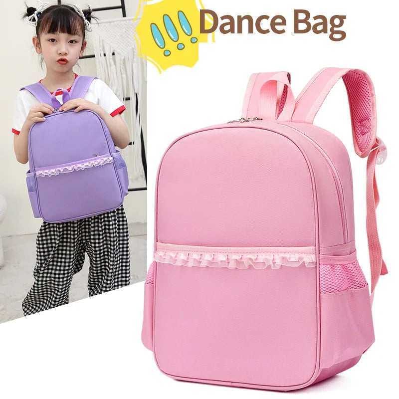 Personalized Girl Dance Bag Custom Name Nylon Backpack Pink Ballet Little Girl Storage Bag Sequin Decoration Child's School Bag