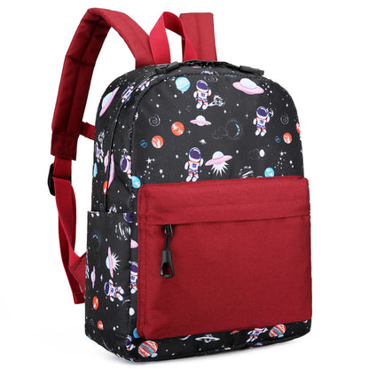 Personalized Kids Backpack Space Astronaut Kindergarten Preschool Cute Multi Compartment Preschool Backpack, Custom Your Name