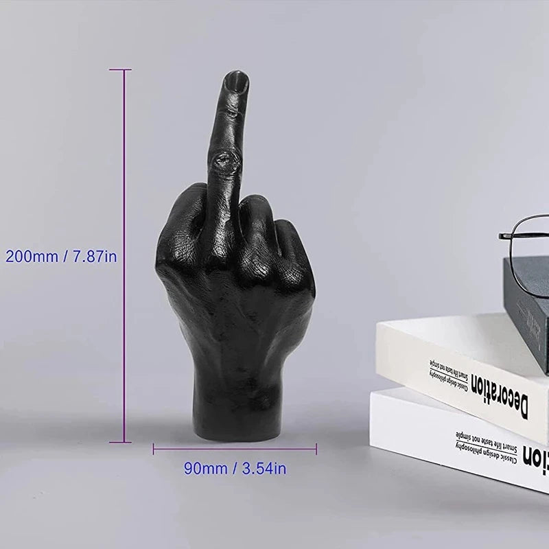 Personalized Middle Finger Statue Ornament Home Desk Decoration Accessories Desktop Gesture Figurine Sculpture Living Room Decor