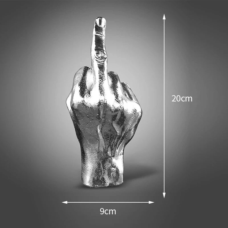 Personalized Middle Finger Statue Ornament Home Desk Decoration Accessories Desktop Gesture Figurine Sculpture Living Room Decor