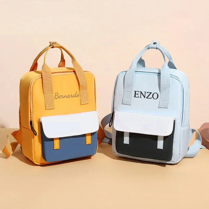Personalized Name Cute Toddler Backpack Schoolbag for Boys Girls,Kindergarten Bag Preschool Nursery Travel Bag with Chest Clip