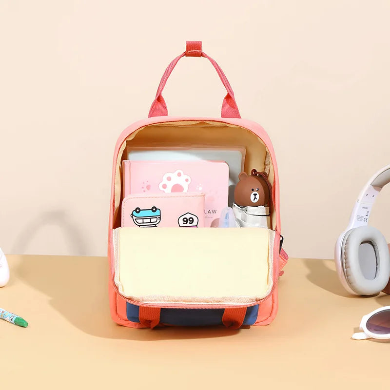 Personalized Name Cute Toddler Backpack Schoolbag for Boys Girls,Kindergarten Bag Preschool Nursery Travel Bag with Chest Clip