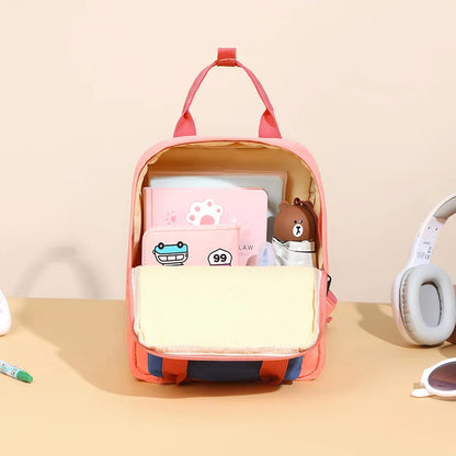 Personalized Name Cute Toddler Backpack Schoolbag for Boys Girls,Kindergarten Bag Preschool Nursery Travel Bag with Chest Clip