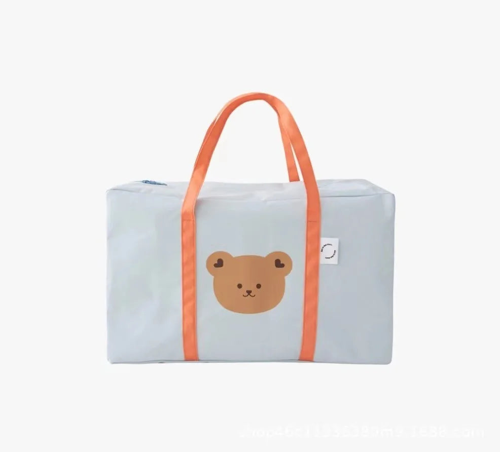 Personalized Name High Density Waterproof Comfy Handle Storage Luggage Bag Cartoon Pattern School Travel Storage Bag