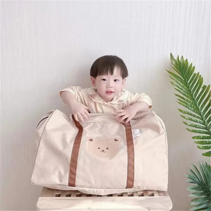 Personalized Name High Density Waterproof Comfy Handle Storage Luggage Bag Cartoon Pattern School Travel Storage Bag