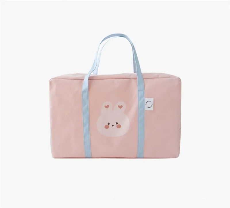 Personalized Name High Density Waterproof Comfy Handle Storage Luggage Bag Cartoon Pattern School Travel Storage Bag