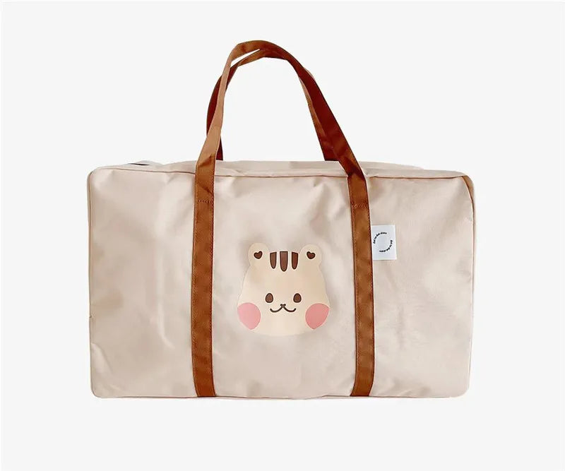 Personalized Name High Density Waterproof Comfy Handle Storage Luggage Bag Cartoon Pattern School Travel Storage Bag
