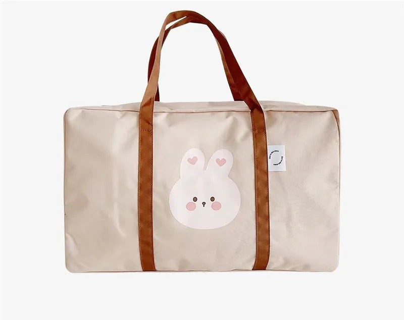 Personalized Name High Density Waterproof Comfy Handle Storage Luggage Bag Cartoon Pattern School Travel Storage Bag