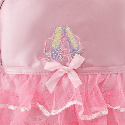 Personalized Name Princess Ballerina Backpack Embroidered Any Text Dance Bag for Toddler Girls Nylon Backpack Ballet Dance Bag