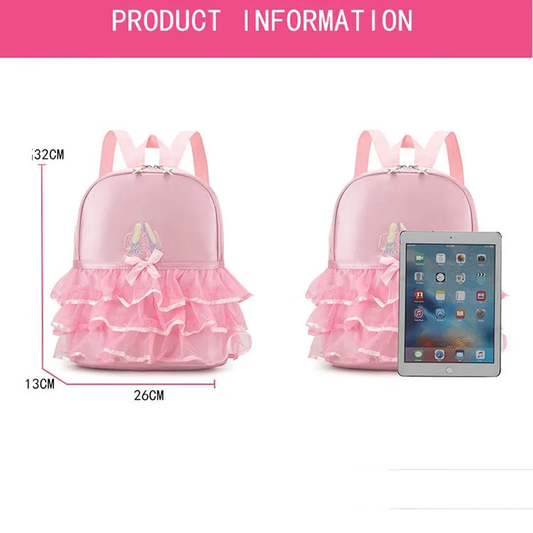 Personalized Name Princess Ballerina Backpack Embroidered Any Text Dance Bag for Toddler Girls Nylon Backpack Ballet Dance Bag