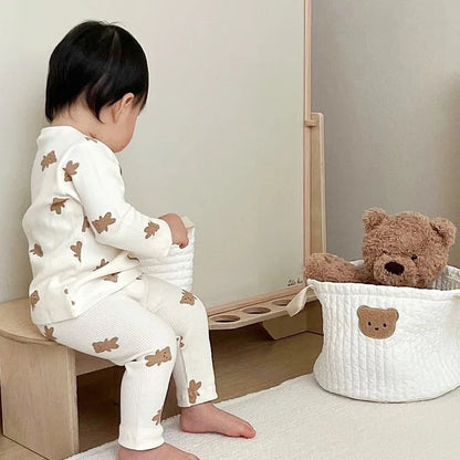 Personalized Name Storage Basket Soft Texture Wide Application Cotton Assorted Cartoon Organizer Box Household Supplies