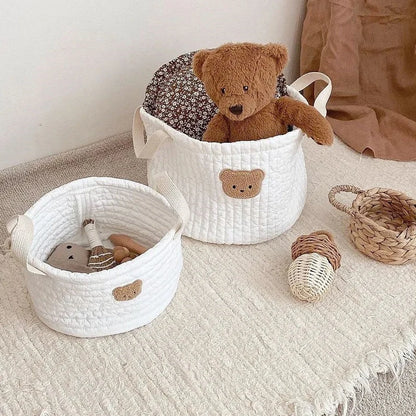 Personalized Name Storage Basket Soft Texture Wide Application Cotton Assorted Cartoon Organizer Box Household Supplies