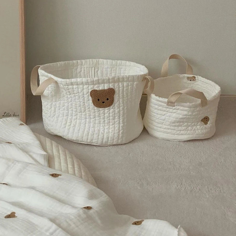 Personalized Name Storage Basket Soft Texture Wide Application Cotton Assorted Cartoon Organizer Box Household Supplies