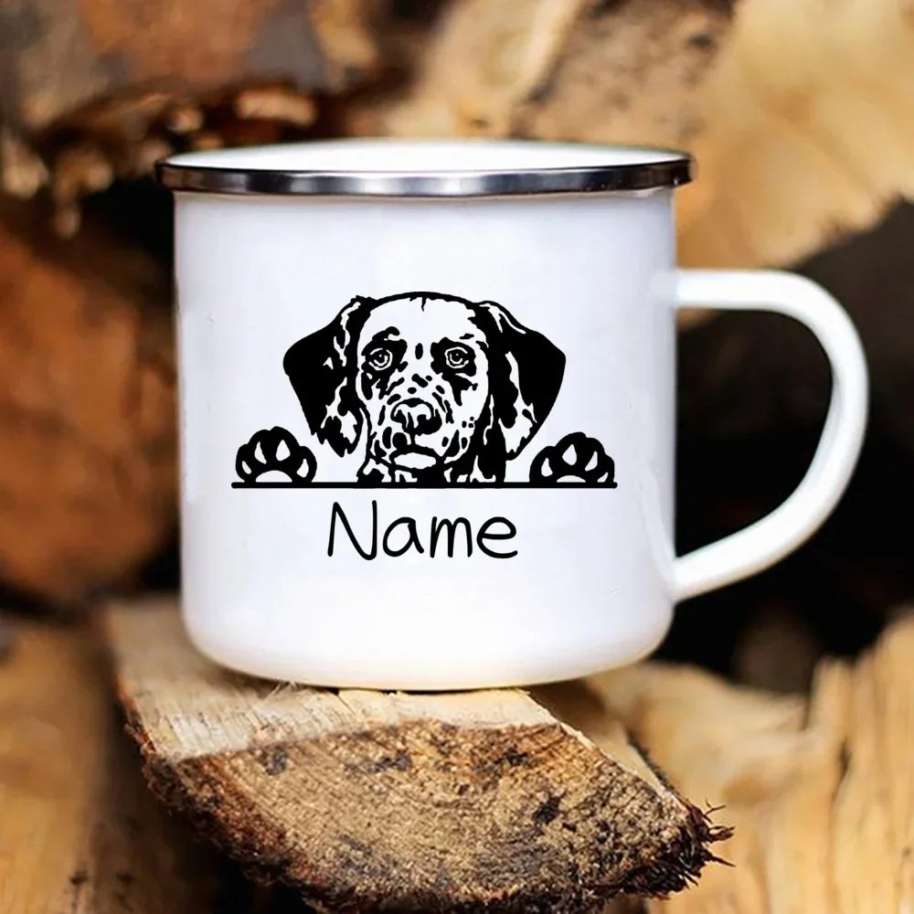 Personalized Pets Enamel Mug Custom Dog Name Coffee Cup Cupshe Friends Stainless Steel Mug Beer Cups for Coffee and Tea Mugs Bar