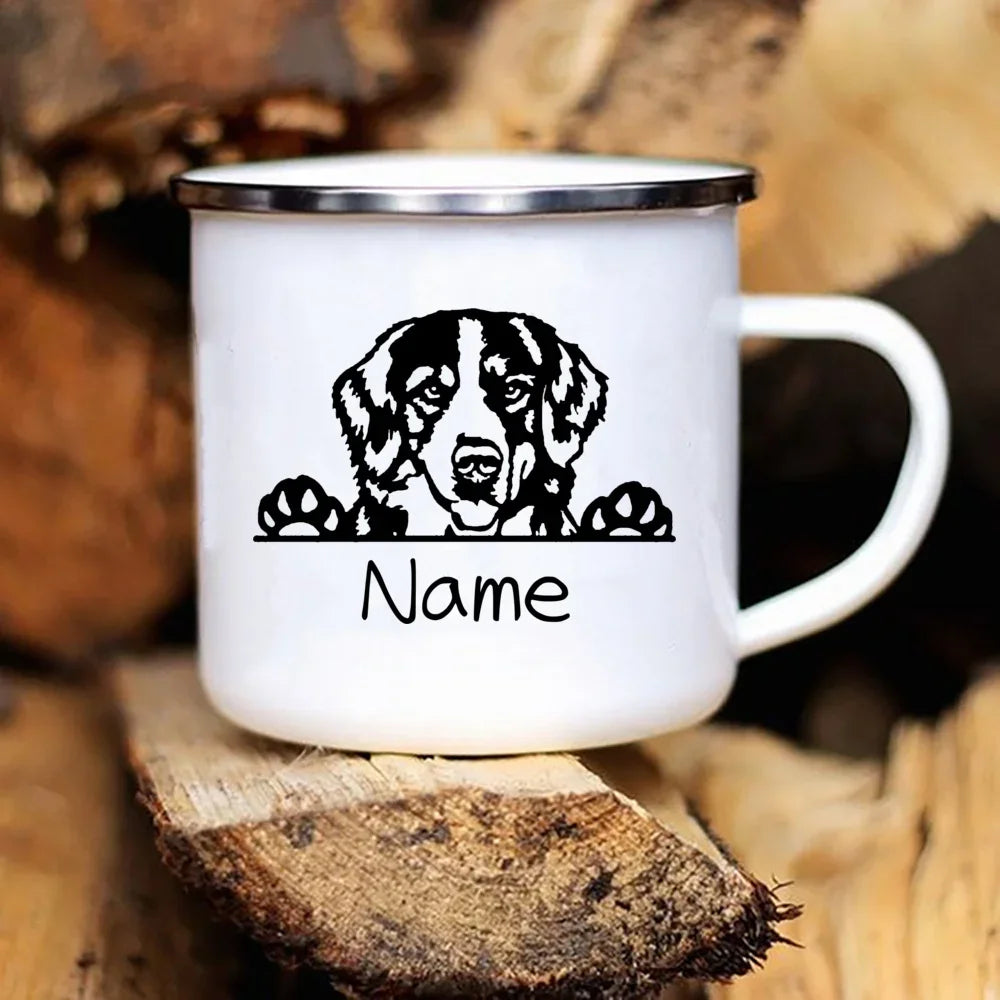 Personalized Pets Enamel Mug Custom Dog Name Coffee Cup Cupshe Friends Stainless Steel Mug Beer Cups for Coffee and Tea Mugs Bar