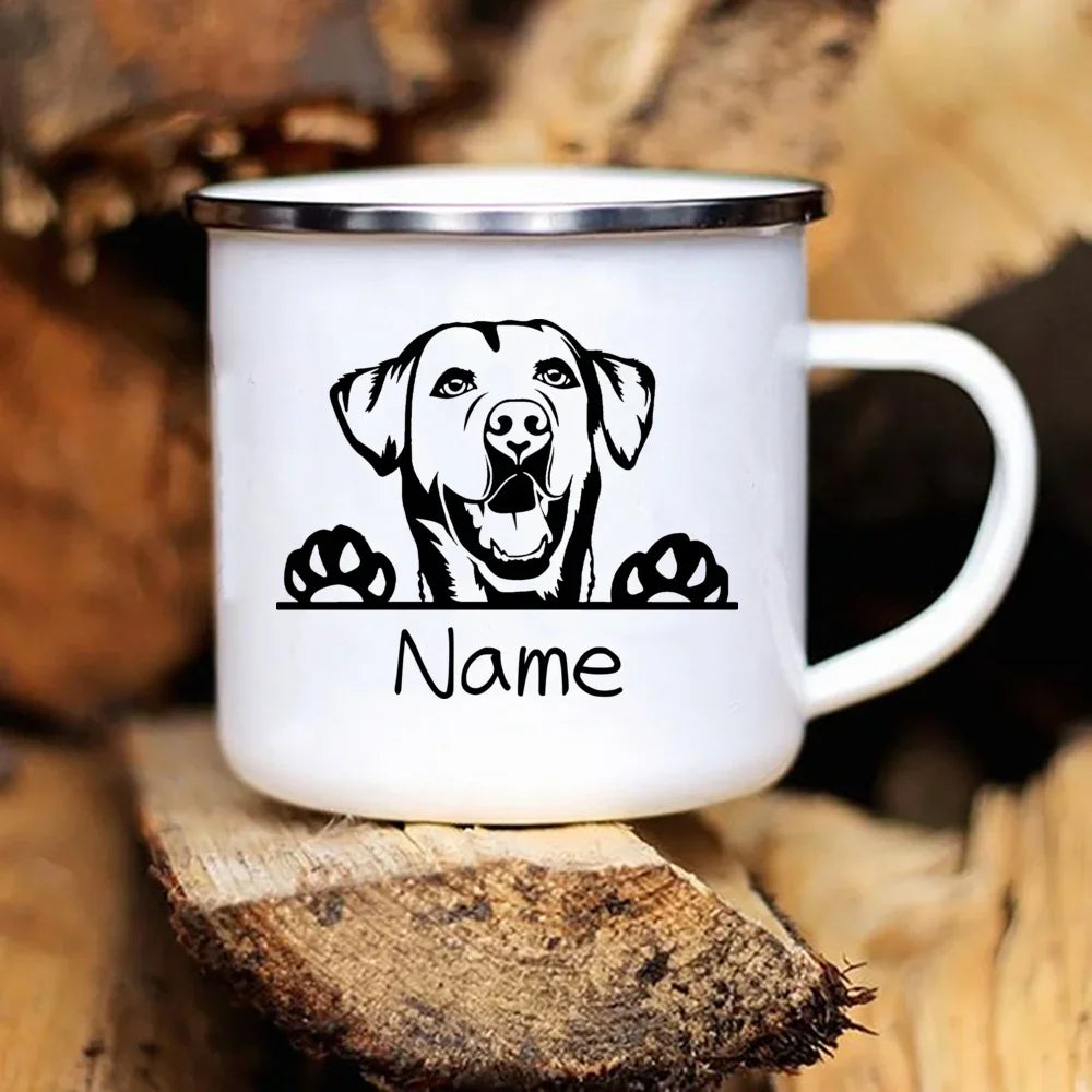 Personalized Pets Enamel Mug Custom Dog Name Coffee Cup Cupshe Friends Stainless Steel Mug Beer Cups for Coffee and Tea Mugs Bar