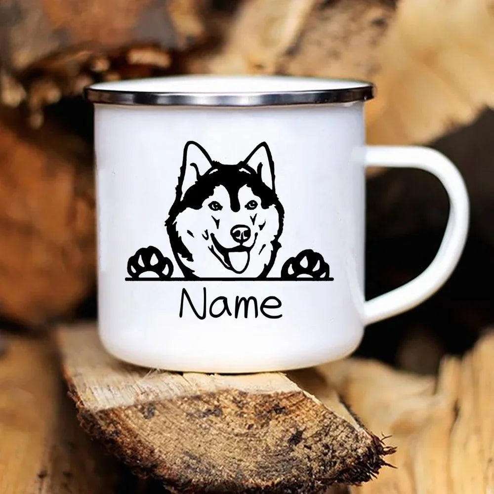 Personalized Pets Enamel Mug Custom Dog Name Coffee Cup Cupshe Friends Stainless Steel Mug Beer Cups for Coffee and Tea Mugs Bar