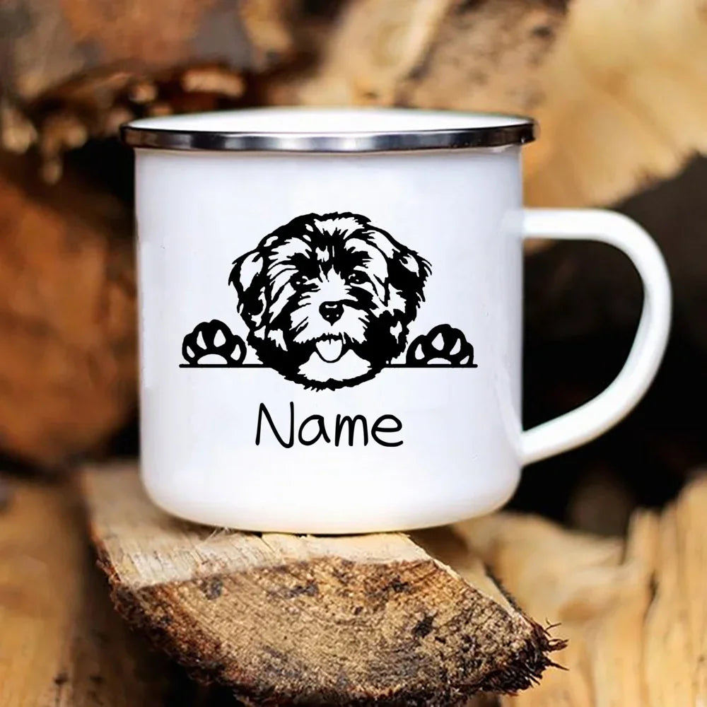 Personalized Pets Enamel Mug Custom Dog Name Coffee Cup Cupshe Friends Stainless Steel Mug Beer Cups for Coffee and Tea Mugs Bar