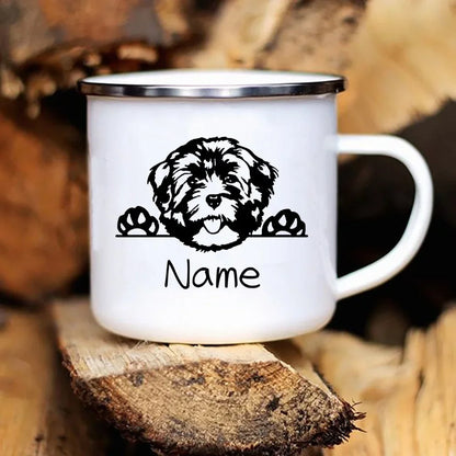 Personalized Pets Enamel Mug Custom Dog Name Coffee Cup Cupshe Friends Stainless Steel Mug Beer Cups for Coffee and Tea Mugs Bar