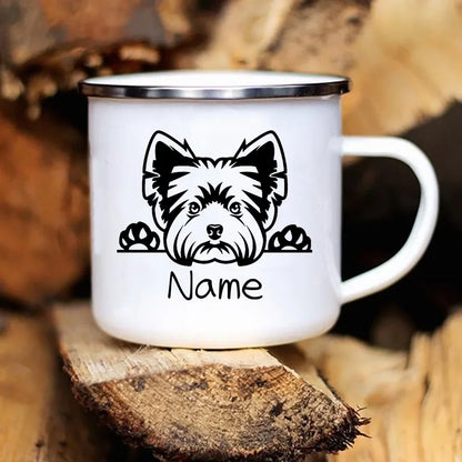 Personalized Pets Enamel Mug Custom Dog Name Coffee Cup Cupshe Friends Stainless Steel Mug Beer Cups for Coffee and Tea Mugs Bar