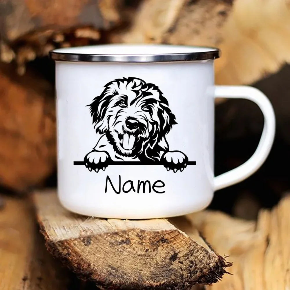 Personalized Pets Enamel Mug Custom Dog Name Coffee Cup Cupshe Friends Stainless Steel Mug Beer Cups for Coffee and Tea Mugs Bar
