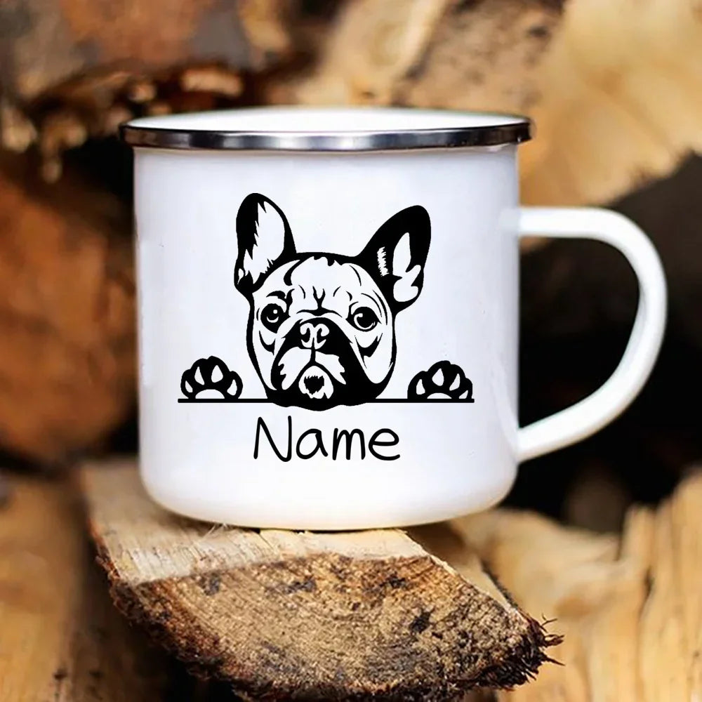 Personalized Pets Enamel Mug Custom Dog Name Coffee Cup Cupshe Friends Stainless Steel Mug Beer Cups for Coffee and Tea Mugs Bar