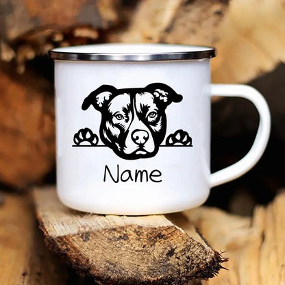 Personalized Pets Enamel Mug Custom Dog Name Coffee Cup Cupshe Friends Stainless Steel Mug Beer Cups for Coffee and Tea Mugs Bar