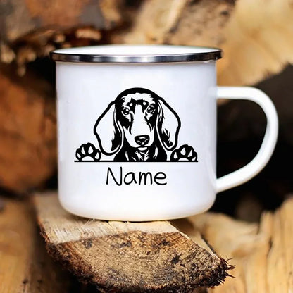 Personalized Pets Enamel Mug Custom Dog Name Coffee Cup Cupshe Friends Stainless Steel Mug Beer Cups for Coffee and Tea Mugs Bar