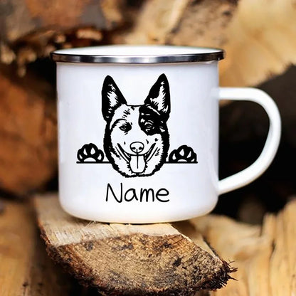 Personalized Pets Enamel Mug Custom Dog Name Coffee Cup Cupshe Friends Stainless Steel Mug Beer Cups for Coffee and Tea Mugs Bar