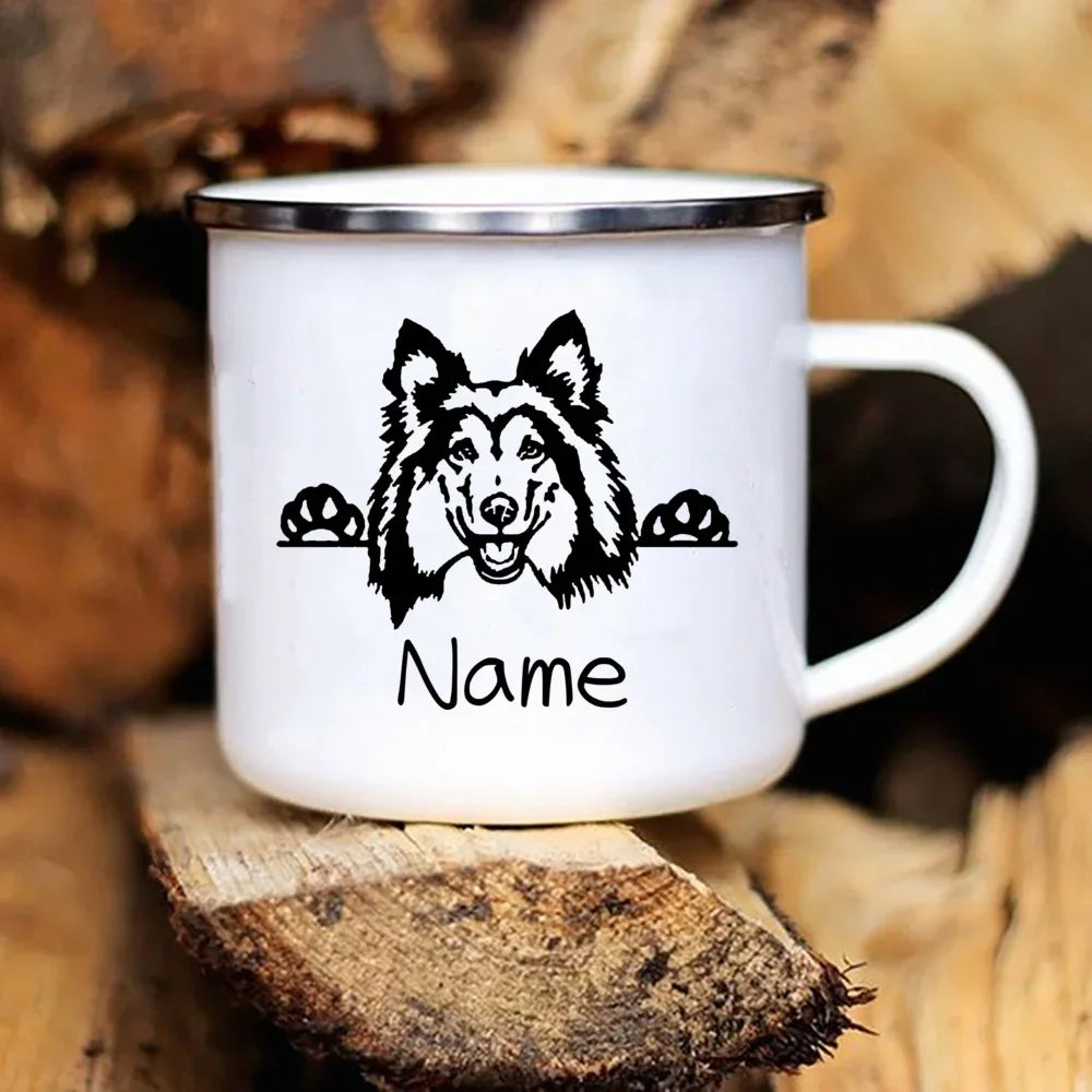 Personalized Pets Enamel Mug Custom Dog Name Coffee Cup Cupshe Friends Stainless Steel Mug Beer Cups for Coffee and Tea Mugs Bar