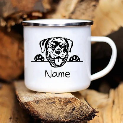 Personalized Pets Enamel Mug Custom Dog Name Coffee Cup Cupshe Friends Stainless Steel Mug Beer Cups for Coffee and Tea Mugs Bar
