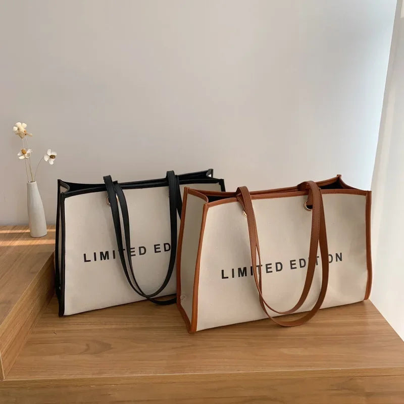 Personalized Shoulder Bag Letter Printed Canvas Women's Bag 2024 New Large Capacity Shoulder Handbag Designer Bags Luxury