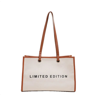 Personalized Shoulder Bag Letter Printed Canvas Women's Bag 2024 New Large Capacity Shoulder Handbag Designer Bags Luxury
