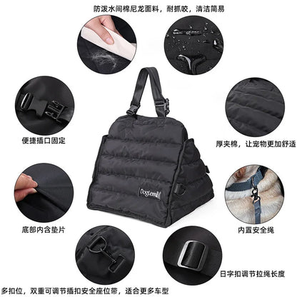 Pet Car Bag Multi functional Water Splashing Prevention Autumn and Winter Pet Bag