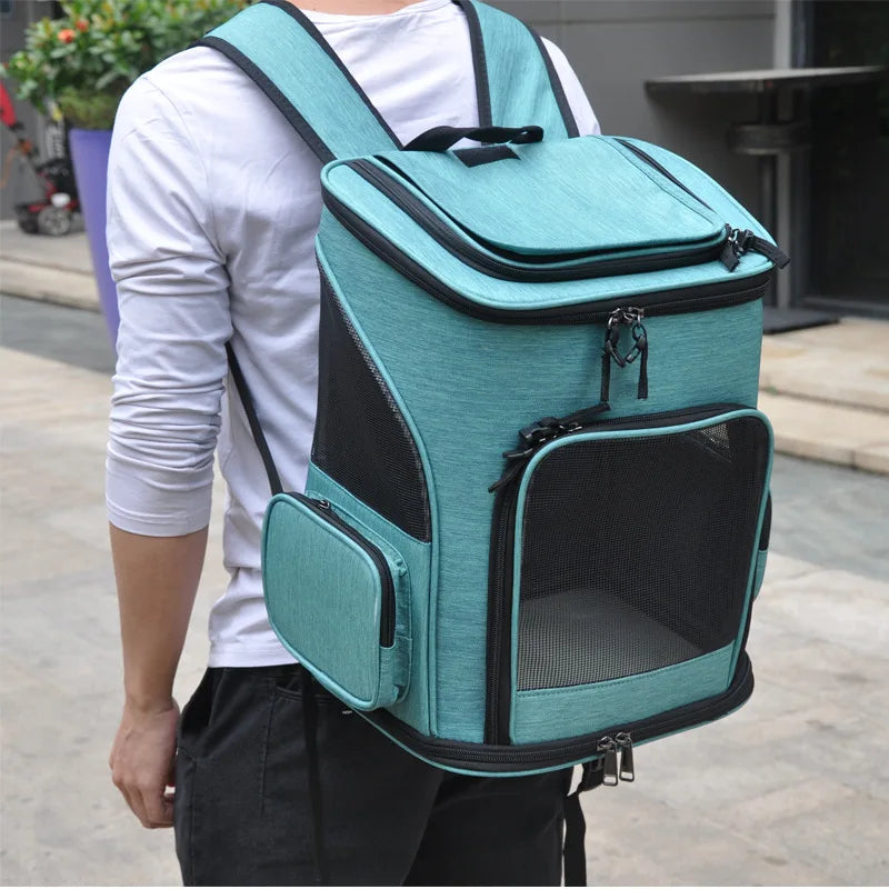 Pet Carrier Backpack for Cat Dog Carrier Bag Breathable Comfort Collapsible Pet Backpack Travel Bag Outdoor Hiking Camping