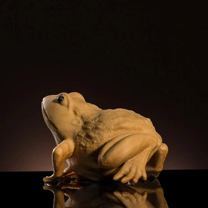 Pet Tea Frog Accessories, Special Sitting Gifts, Boxwood Carved Crafts, Crafts