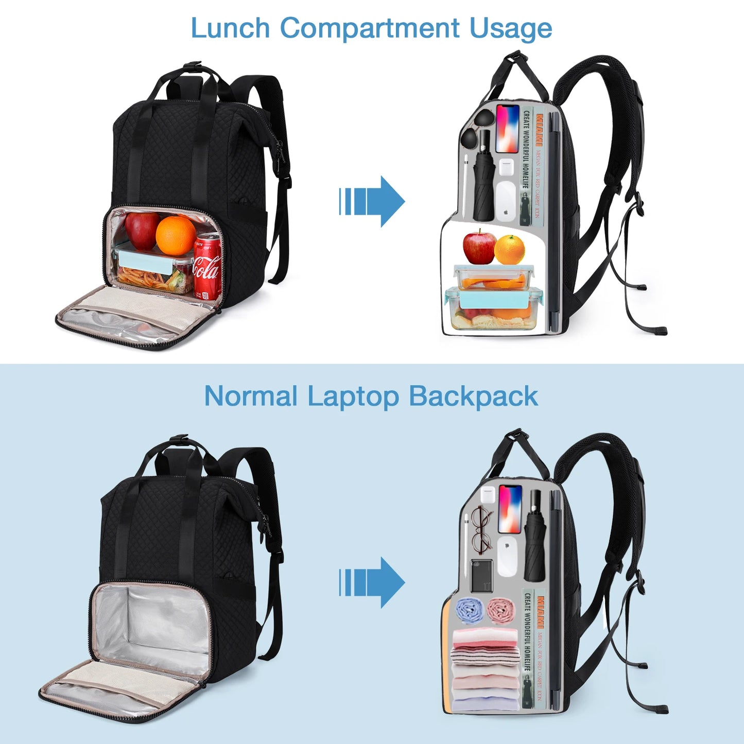 Picnic Cooler Backpack BAGSMART Thicken Waterproof Large Thermal Bag Refrigerator Backpack Fresh Keeping Thermal Insulated Bag