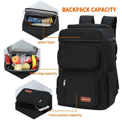 Picnic Cooler Bag Large Capacity Camping Meal Hikking Thermal Backpack with Bottle Opener 100% Leakproof Insulated Lunch Bags
